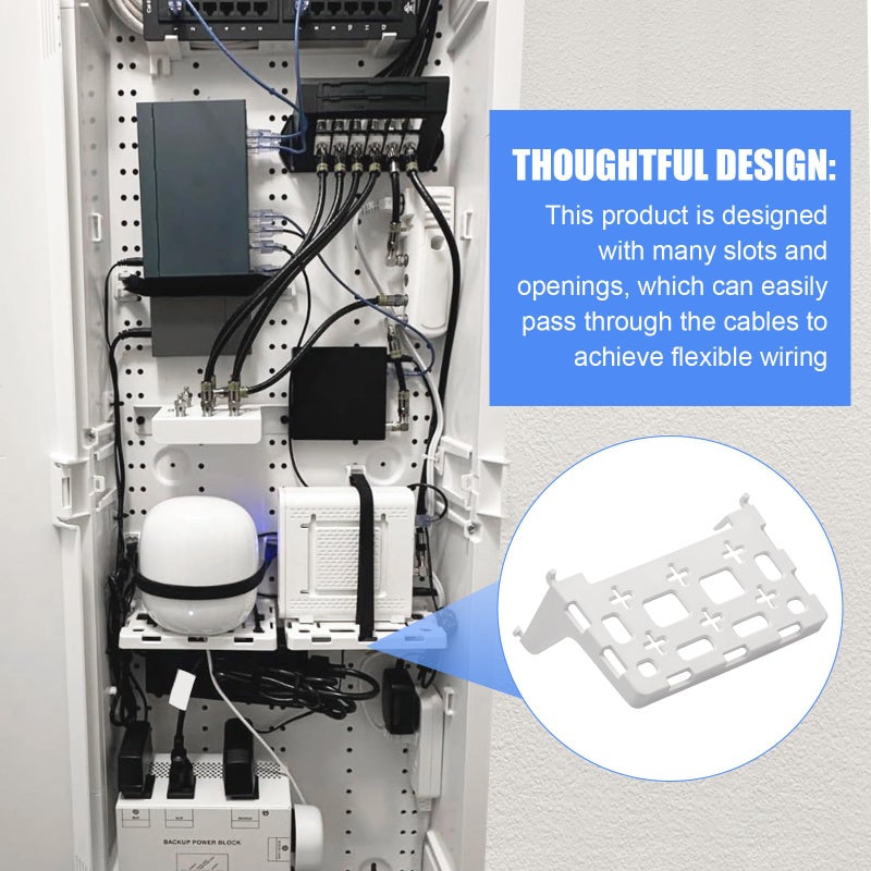 Miyolo 49605-aub Structured Media Panel Accessories Structured Media Enclosure Universal Shelf Mounting Bracket for Leviton Media Panel -That Supports 20lbs of Weight - White - Image 3